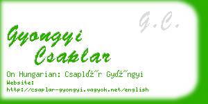 gyongyi csaplar business card